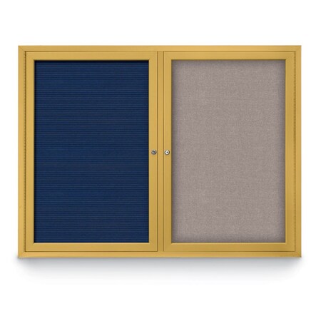 United Visual Products Corkboard, Burgundy/Gold, 72" X 36" UV407-GOLD-DBURGU